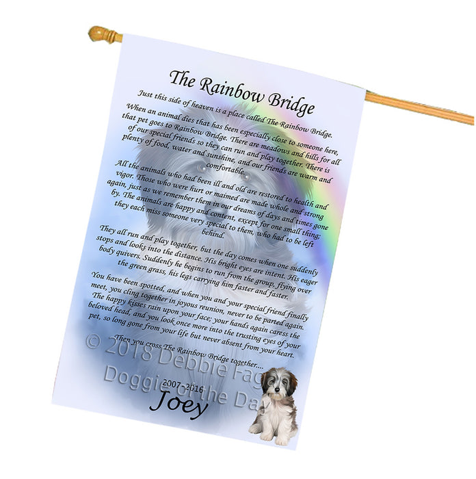 Rainbow Bridge Tibetan Terrier Dog House Flag FLG56414