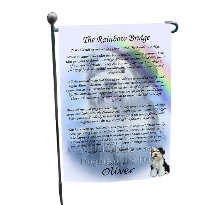 Rainbow Bridge Tibetan Terrier Dog Garden Flag GFLG56279