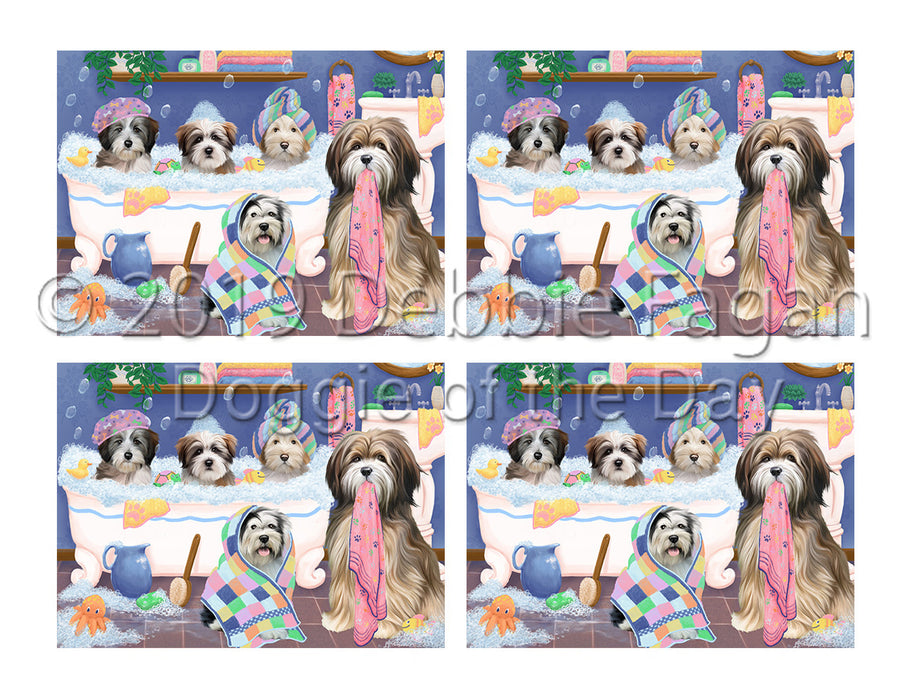 Rub A Dub Dogs In A Tub Tibetan Terrier Dogs Placemat