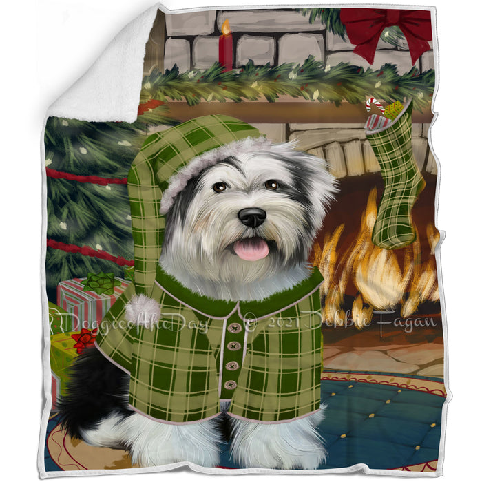 The Stocking was Hung Tibetan Terrier Dog Blanket BLNKT120153