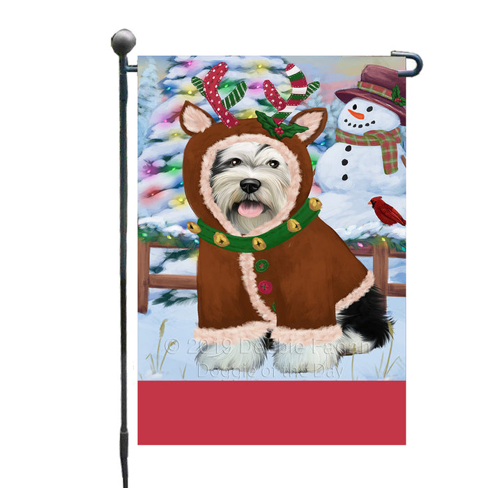 Personalized Gingerbread Candyfest Tibetan Terrier Dog Custom Garden Flag GFLG64203