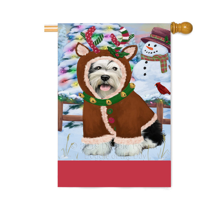 Personalized Gingerbread Candyfest Tibetan Terrier Dog Custom House Flag FLG63986