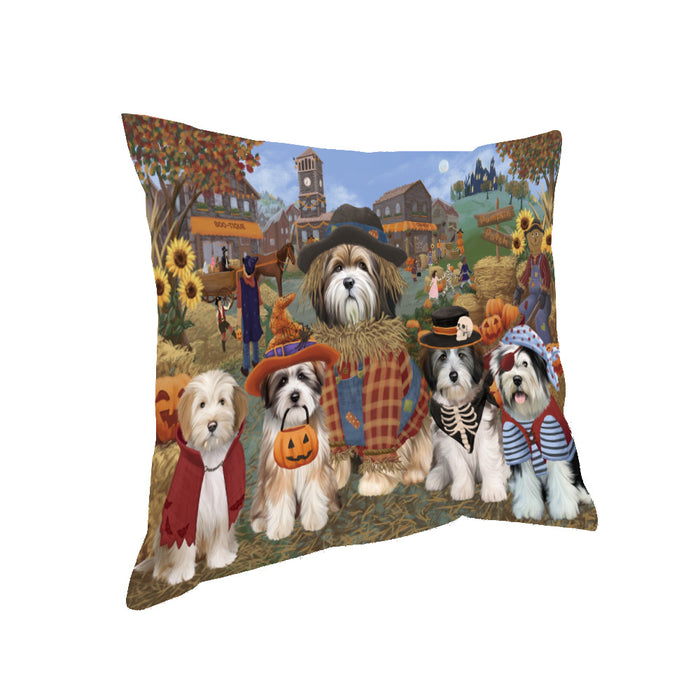 Halloween 'Round Town Tibetan Terrier Dogs Pillow PIL85192