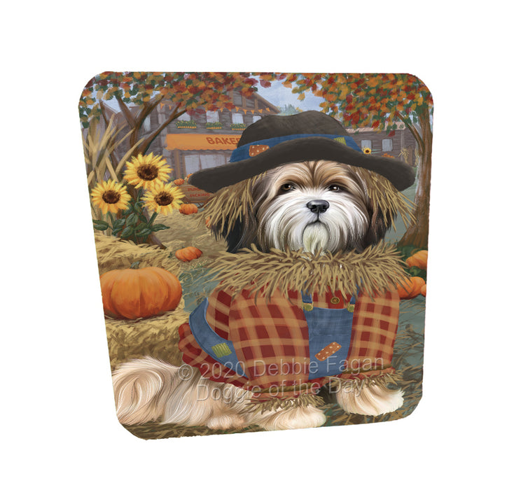 Halloween 'Round Town Tibetan Terrier Dogs Coasters Set of 4 CSTA58026