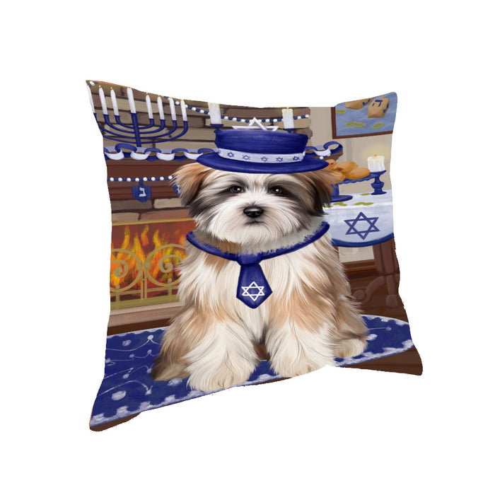 Happy Hanukkah Tibetan Terrier Dog Pillow PIL85556