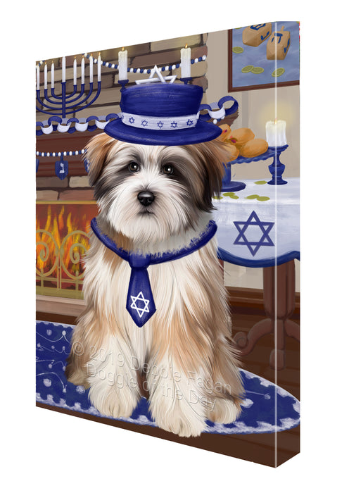 Happy Hanukkah Tibetan Terrier Dog Canvas Print Wall Art Décor CVS144872