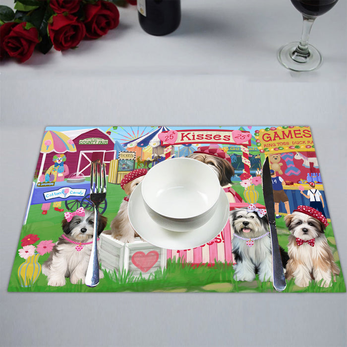 Carnival Kissing Booth Tibetan Terrier Dogs Placemat