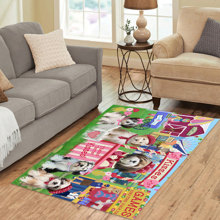 Carnival Kissing Booth Tibetan Terrier Dogs Area Rug