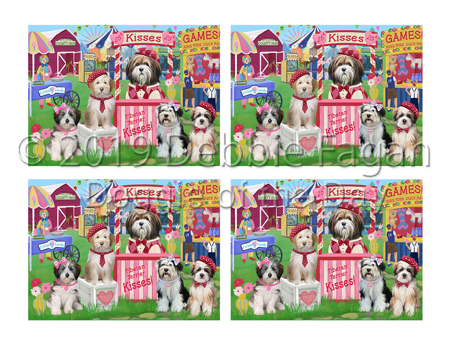 Carnival Kissing Booth Tibetan Terrier Dogs Placemat
