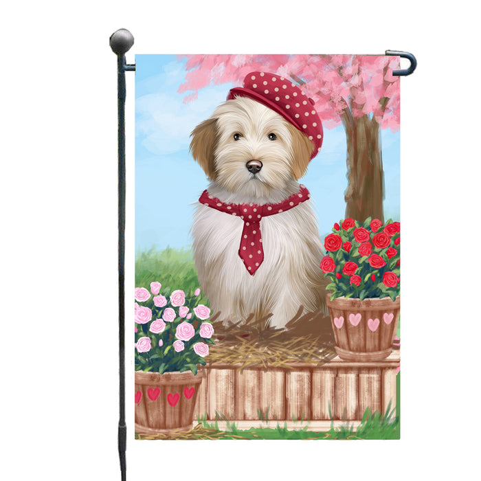 Personalized Rosie 25 Cent Kisses Tibetan Terrier Dog Custom Garden Flag GFLG64814