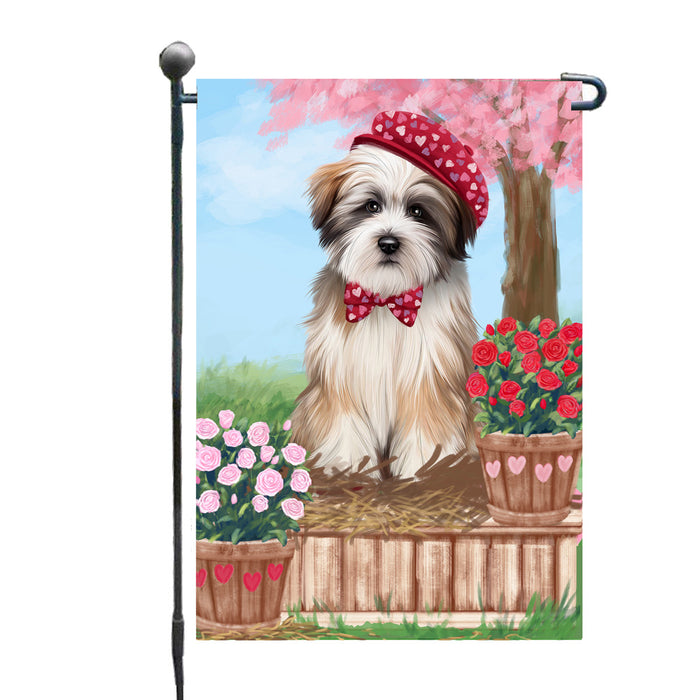 Personalized Rosie 25 Cent Kisses Tibetan Terrier Dog Custom Garden Flag GFLG64815
