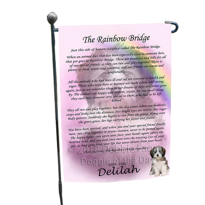 Rainbow Bridge Tibetan Terrier Dog Garden Flag GFLG56280