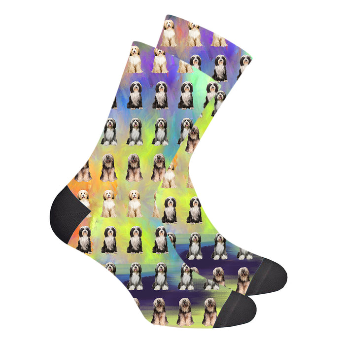 Paradise Wave Tibetan Terrier Dogs Kid's Socks