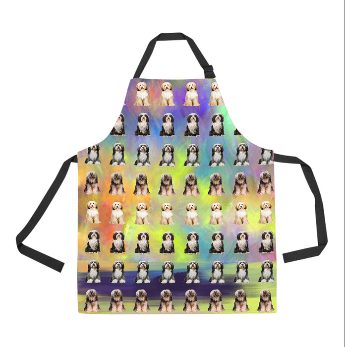 Paradise Wave Tibetan Terrier Dogs All Over Print Adjustable Apron