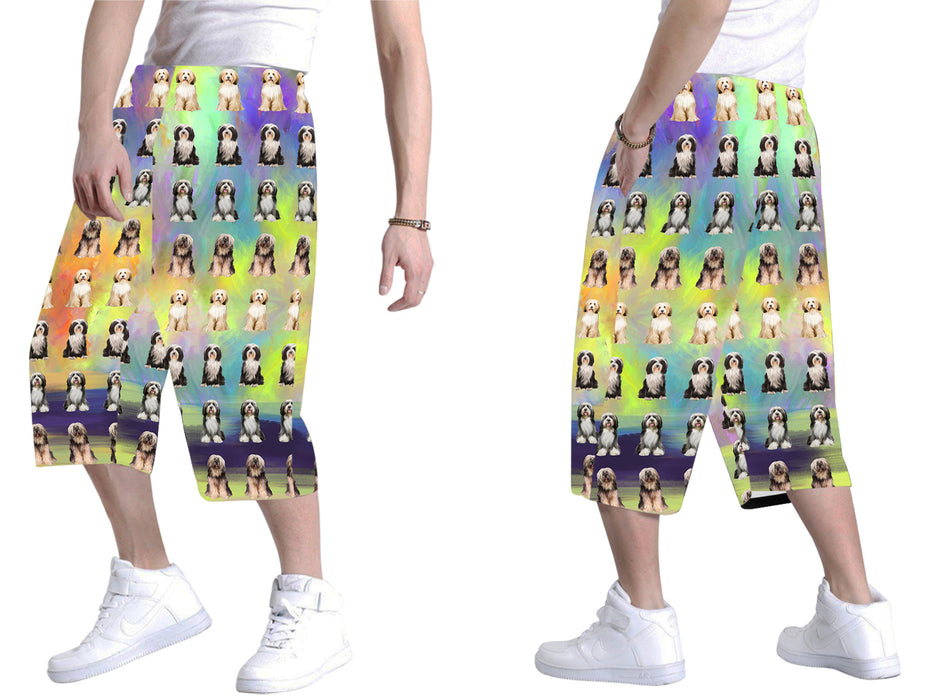 Paradise Wave Tibetan Terrier Dogs All Over Print Men's Baggy Shorts