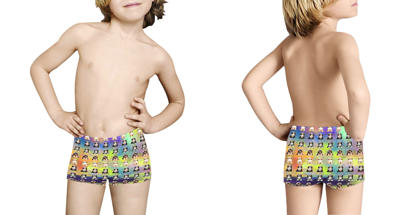 Paradise Wave Tibetan Terrier Dogs All Over Print Kid's Boxer Briefs