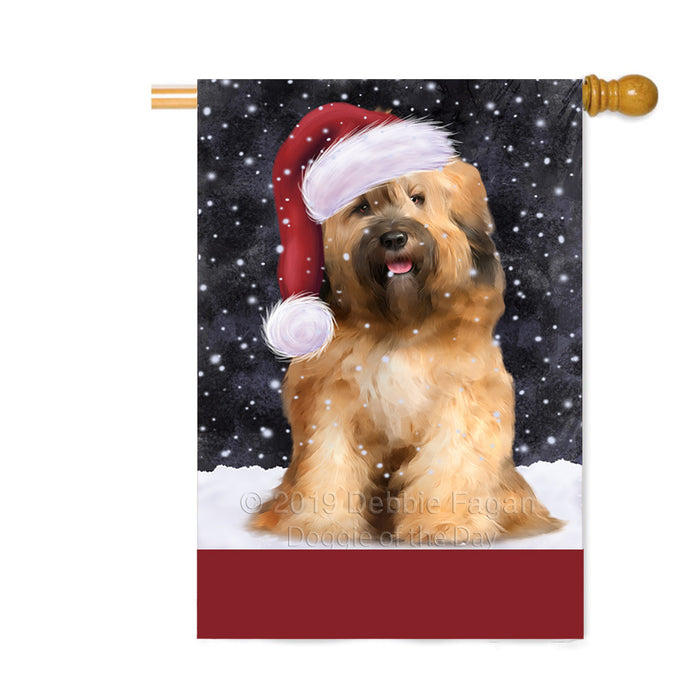 Personalized Let It Snow Happy Holidays Tibetan Terrier Dog Custom House Flag FLG-DOTD-A62525