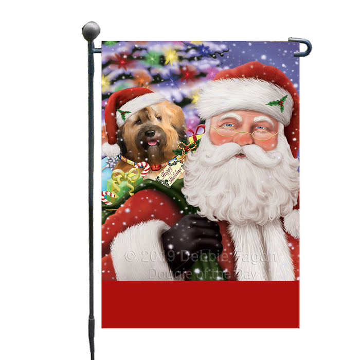 Personalized Santa Carrying Tibetan Terrier Dog and Christmas Presents Custom Garden Flag GFLG63853