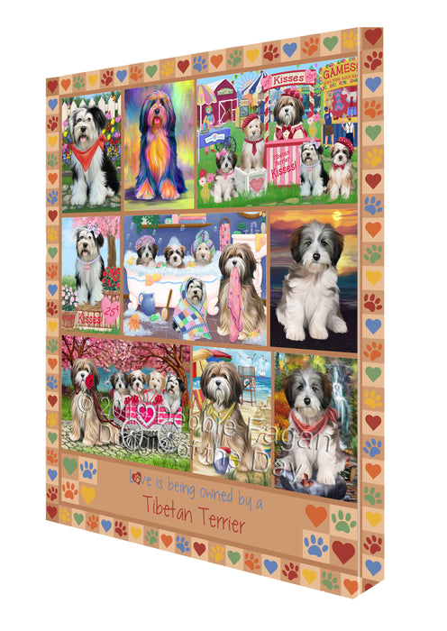 Love is Being Owned Tibetan Terrier Dog Beige Canvas Print Wall Art Décor CVS138590