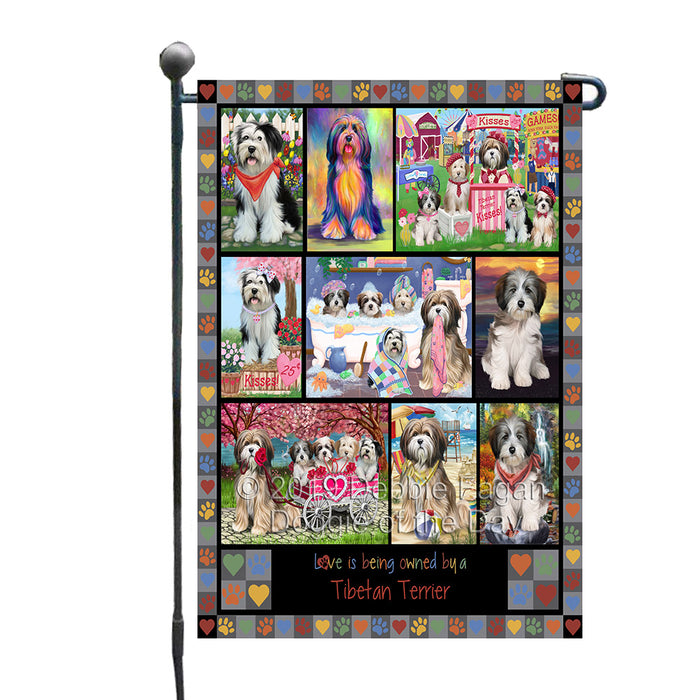 Love is Being Owned Tibetan Terrier Dog Grey Garden Flag GFLG65490