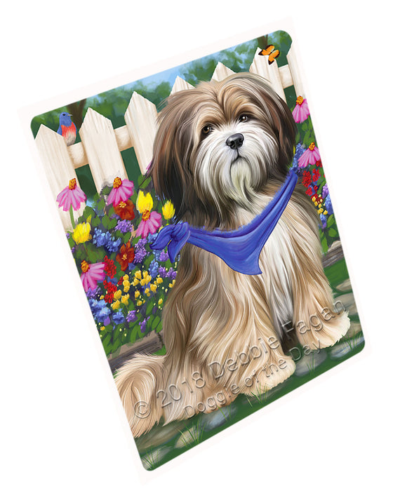 Spring Floral Tibetan Terrier Dog Cutting Board C54384