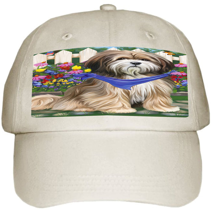 Spring Floral Tibetan Terrier Dog Ball Hat Cap HAT59802