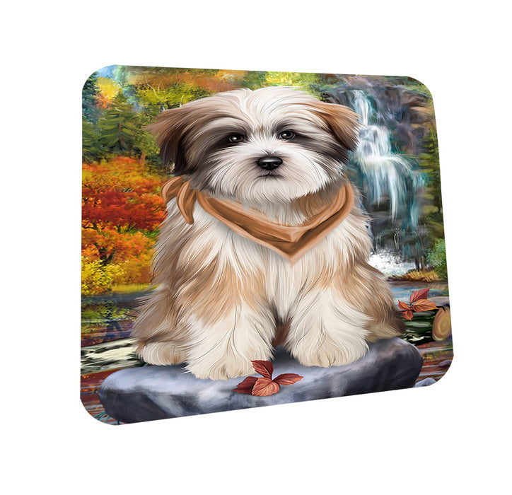 Scenic Waterfall Tibetan Terrier Dog Coasters Set of 4 CST49484
