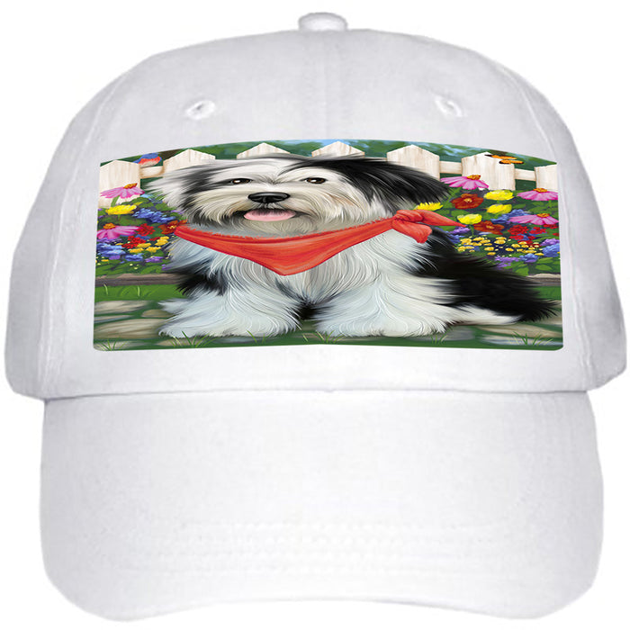 Spring Floral Tibetan Terrier Dog Ball Hat Cap HAT59805