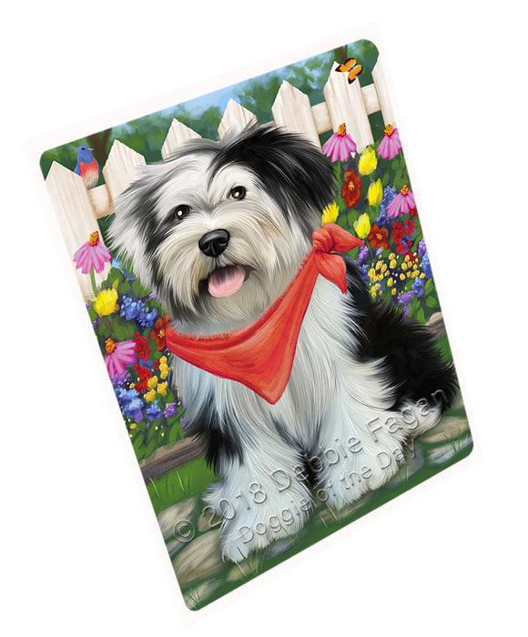 Spring Floral Tibetan Terrier Dog Cutting Board C54387