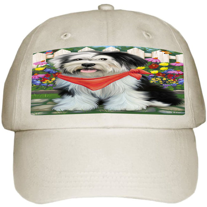 Spring Floral Tibetan Terrier Dog Ball Hat Cap HAT59805