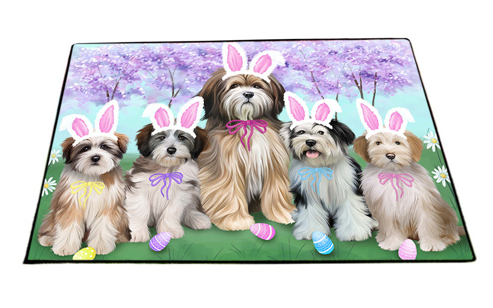 Tibetan Terriers Dog Easter Holiday Floormat FLMS49671