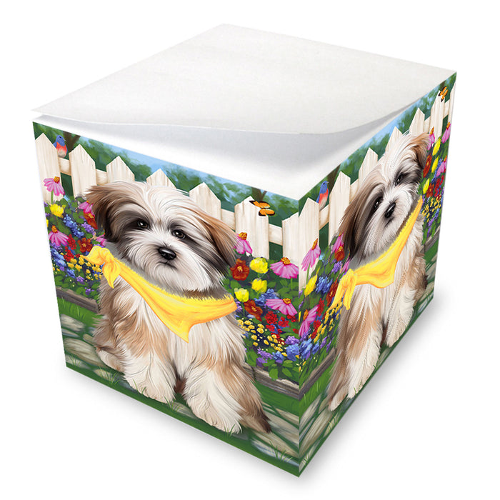 Spring Floral Tibetan Terrier Dog Note Cube NOC52270