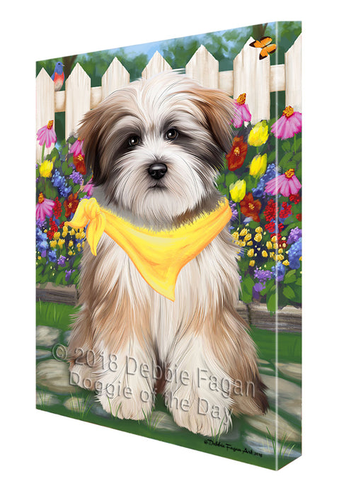 Spring Floral Tibetan Terrier Dog Canvas Wall Art CVS67318
