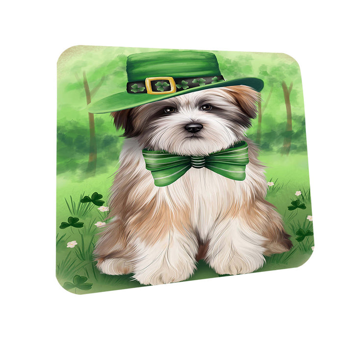 St. Patricks Day Irish Portrait Tibetan Terrier Dog Coasters Set of 4 CST49374