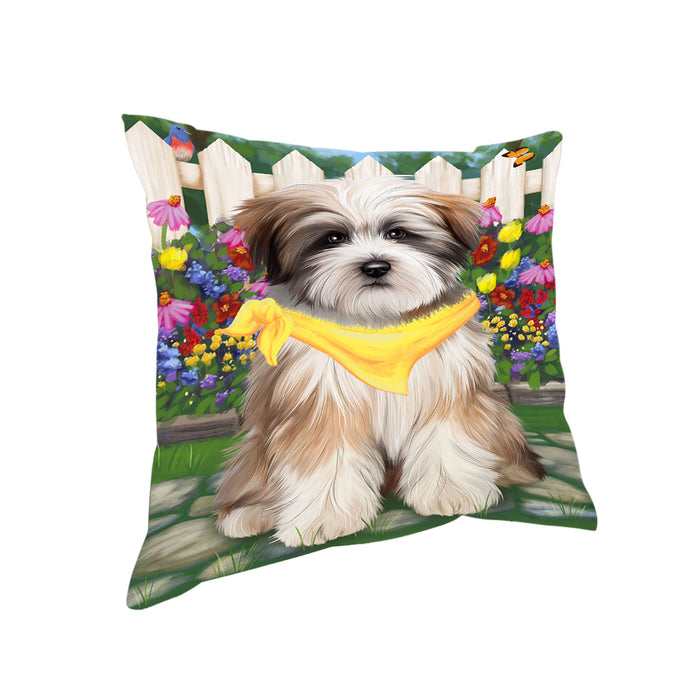 Spring Floral Tibetan Terrier Dog Pillow PIL56552