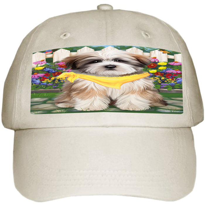 Spring Floral Tibetan Terrier Dog Ball Hat Cap HAT59808