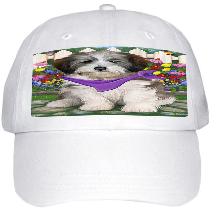Spring Floral Tibetan Terrier Dog Ball Hat Cap HAT59811