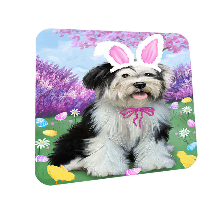 Tibetan Terrier Dog Easter Holiday Coasters Set of 4 CST49240