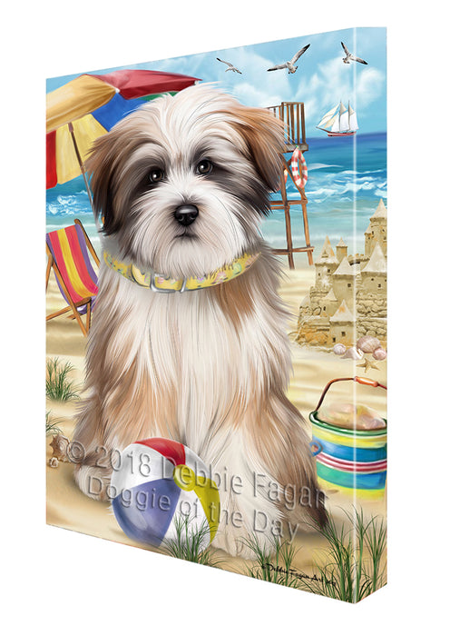 Pet Friendly Beach Tibetan Terrier Dog Canvas Wall Art CVS53409