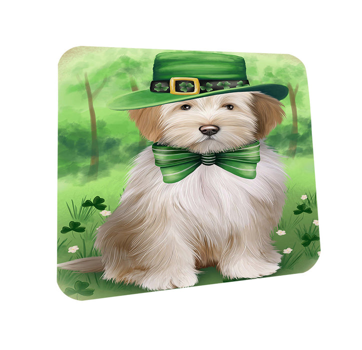 St. Patricks Day Irish Portrait Tibetan Terrier Dog Coasters Set of 4 CST49376