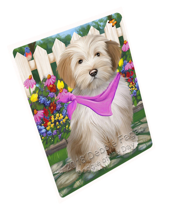 Spring Floral Tibetan Terrier Dog Magnet Mini (3.5" x 2") MAG54396