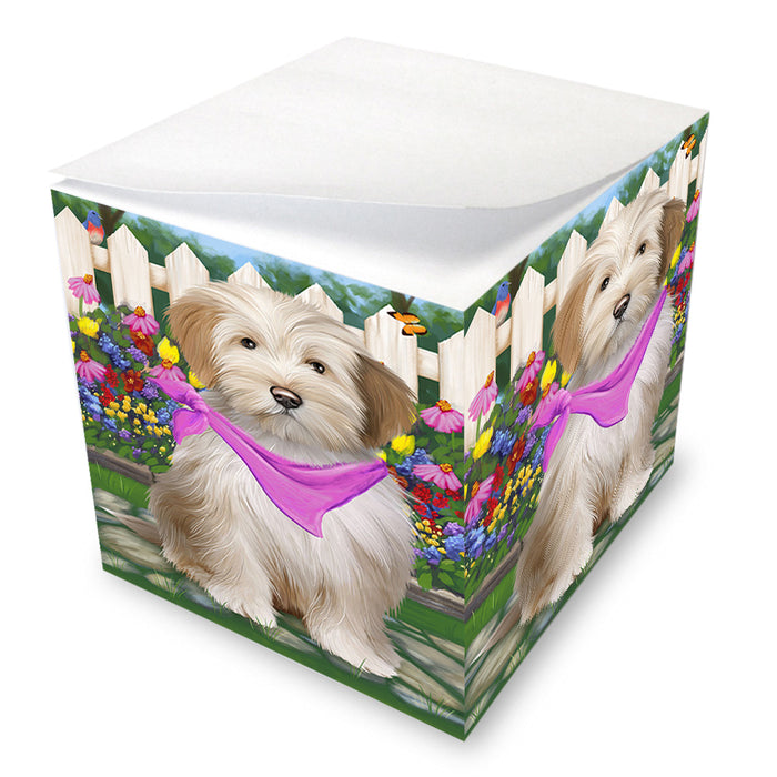Spring Floral Tibetan Terrier Dog Note Cube NOC52272