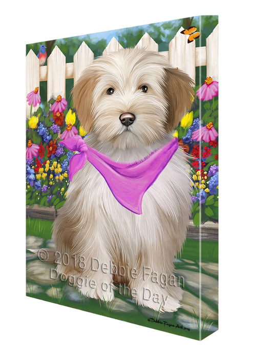 Spring Floral Tibetan Terrier Dog Canvas Wall Art CVS67336