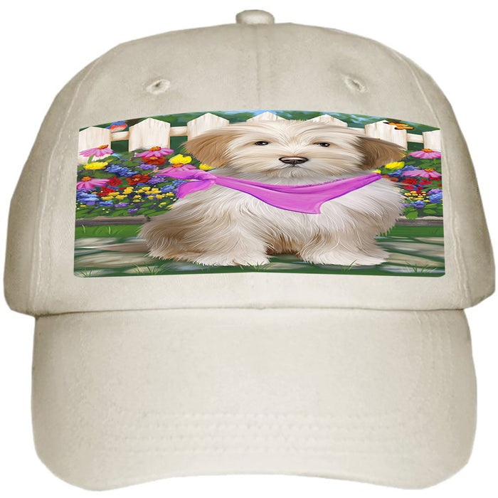 Spring Floral Tibetan Terrier Dog Ball Hat Cap HAT59814