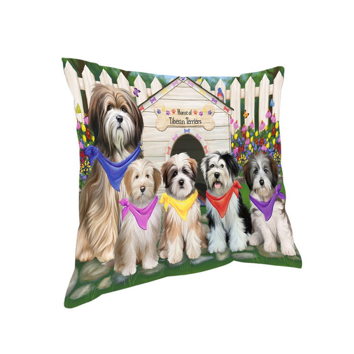 Spring Dog House Tibetan Terriers Dog Pillow PIL56392