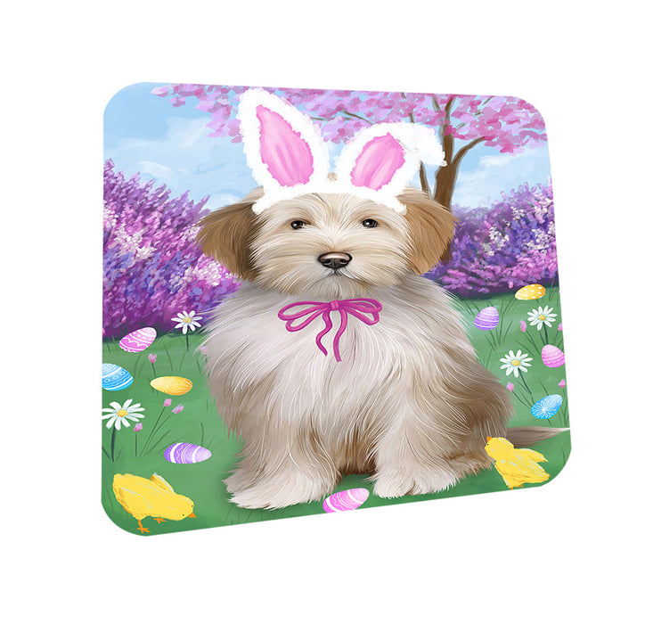 Tibetan Terrier Dog Easter Holiday Coasters Set of 4 CST49241