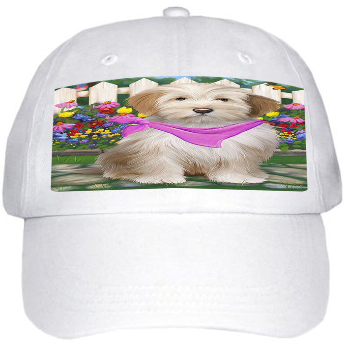 Spring Floral Tibetan Terrier Dog Ball Hat Cap HAT59814