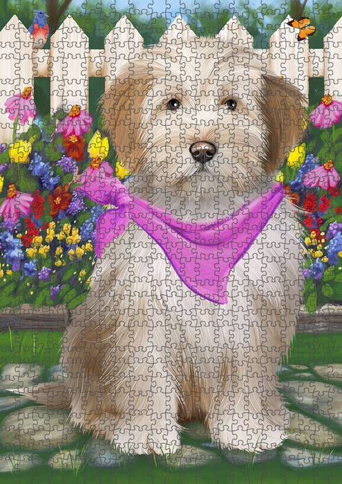 Spring Floral Tibetan Terrier Dog Puzzle with Photo Tin PUZL54234