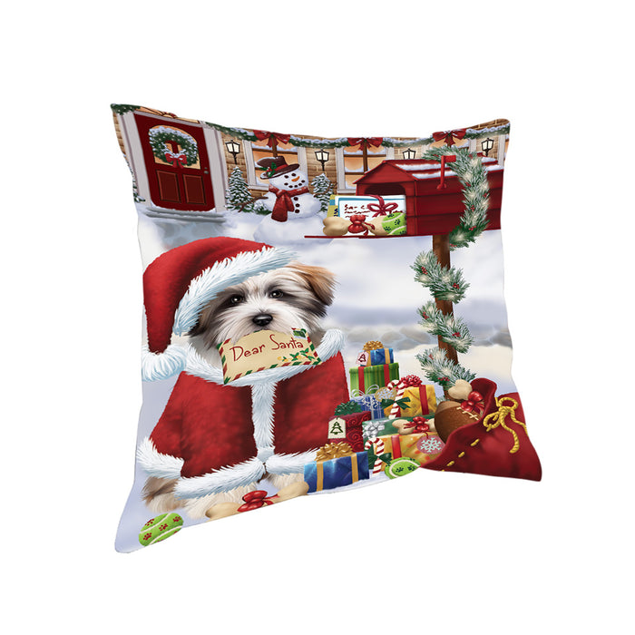 Tibetan Terrier Dog Dear Santa Letter Christmas Holiday Mailbox Pillow PIL72360