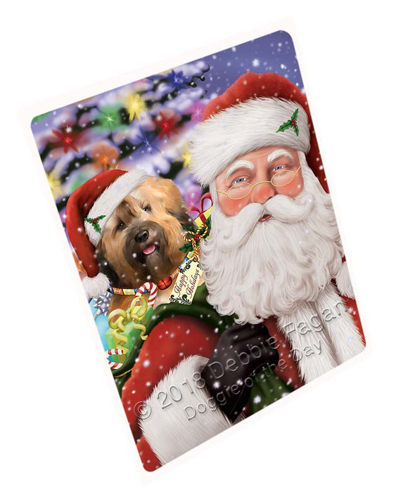 Santa Carrying Tibetan Terrier Dog and Christmas Presents Cutting Board C71766